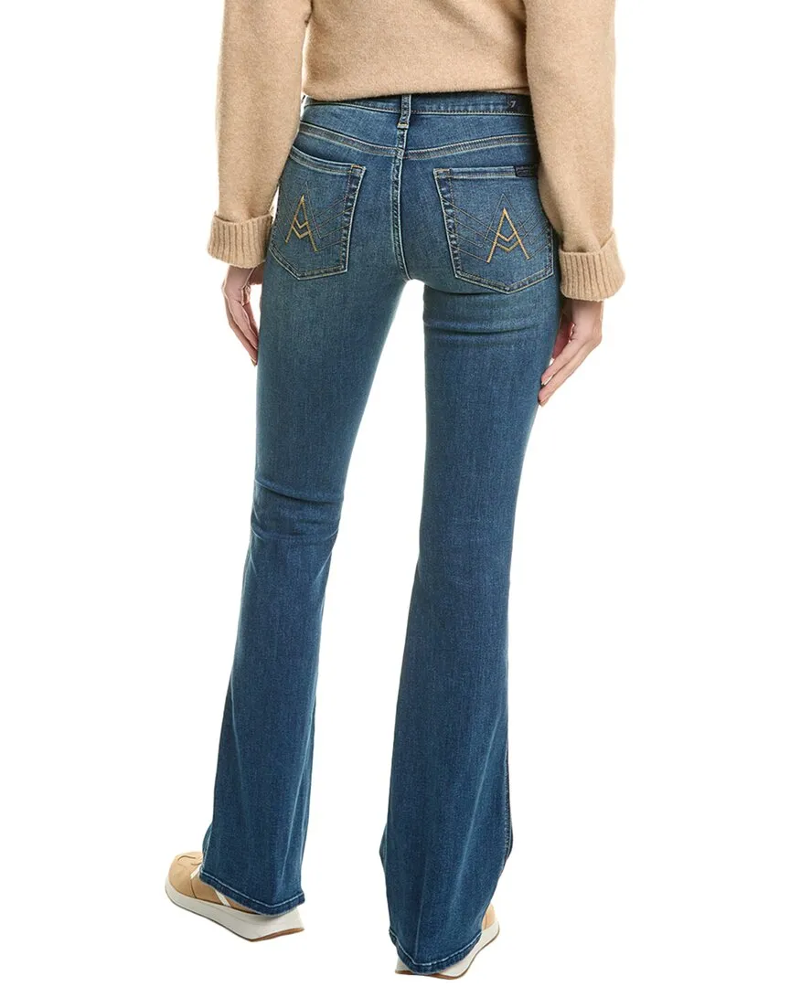 7 For All Mankind A Pocket Authentic Blue Malimo Flare Jean