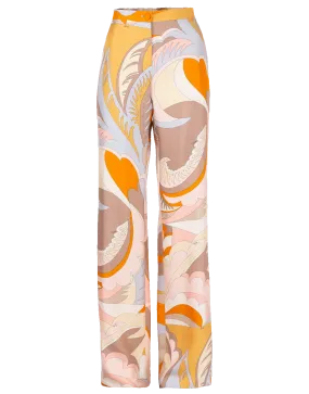 Acapulco Print Silk Pant