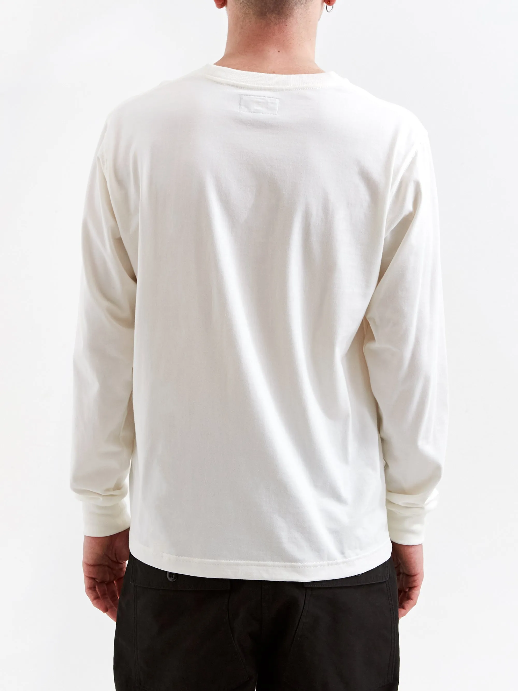 Beams Plus Longsleeve Pocket T-Shirt 40/2 - White