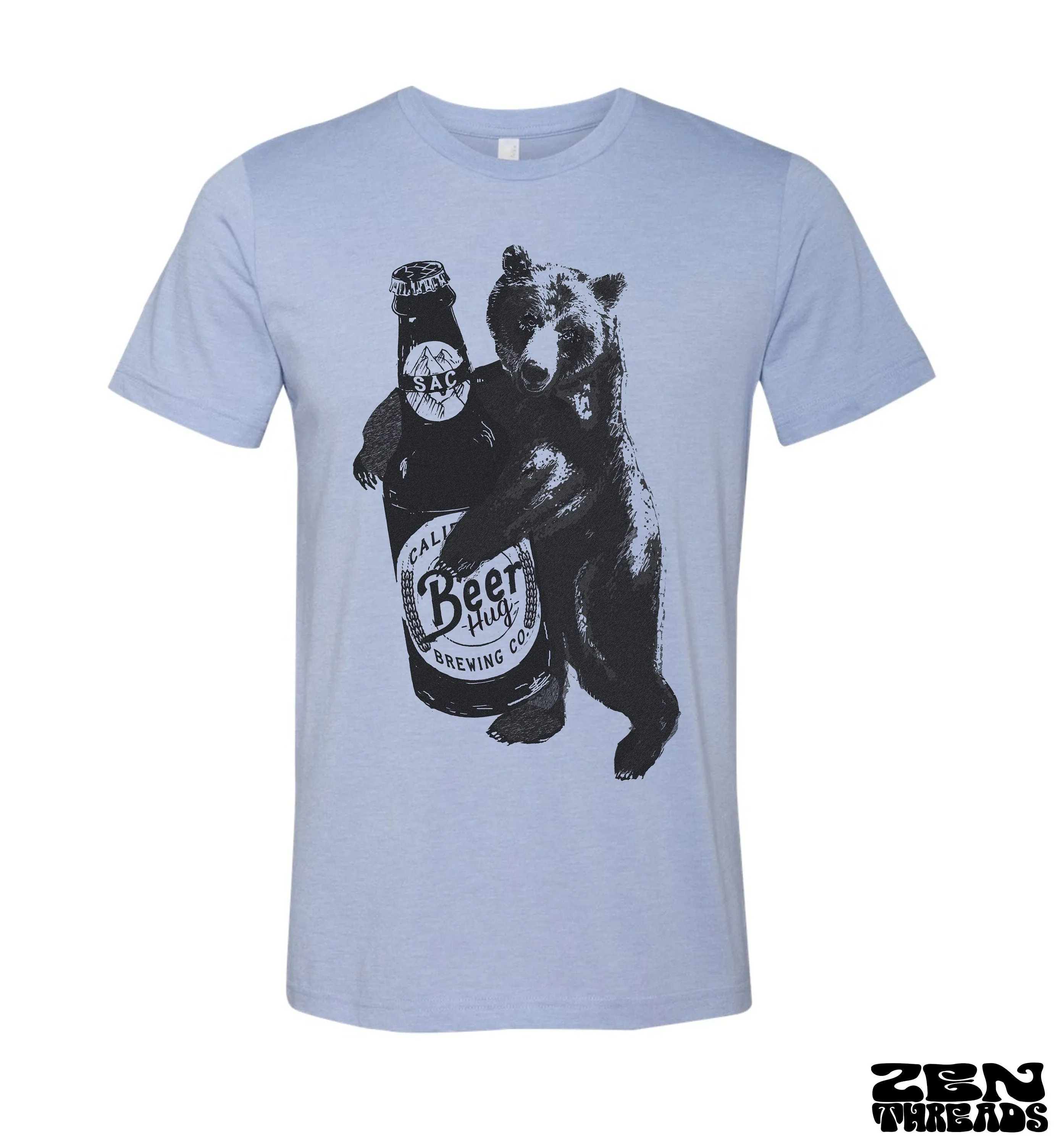 Beer Hug T-Shirt - Unisex Eco-Friendly Custom Print - Craft Beer Lover - Vintage Soft Tee