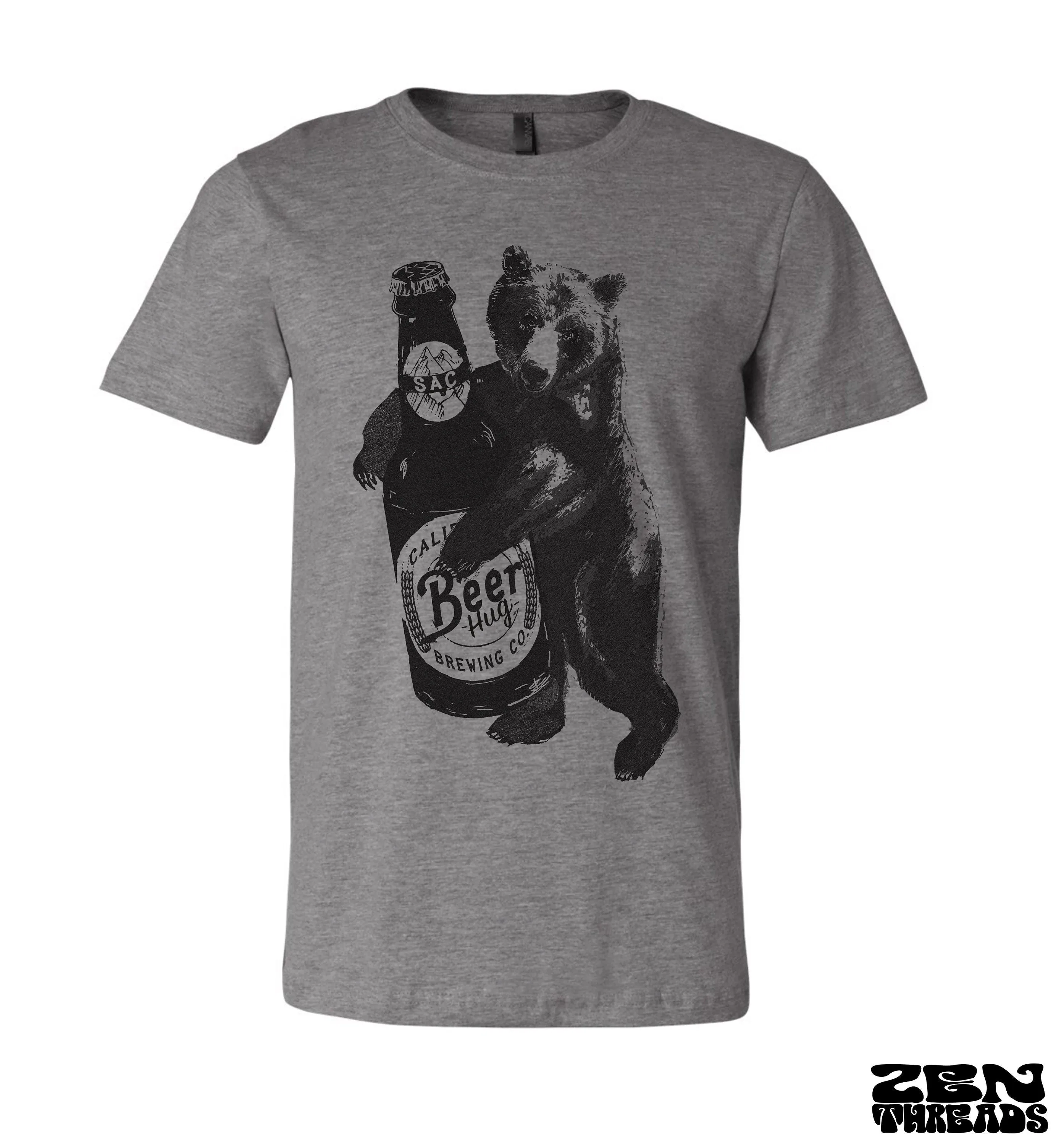 Beer Hug T-Shirt - Unisex Eco-Friendly Custom Print - Craft Beer Lover - Vintage Soft Tee