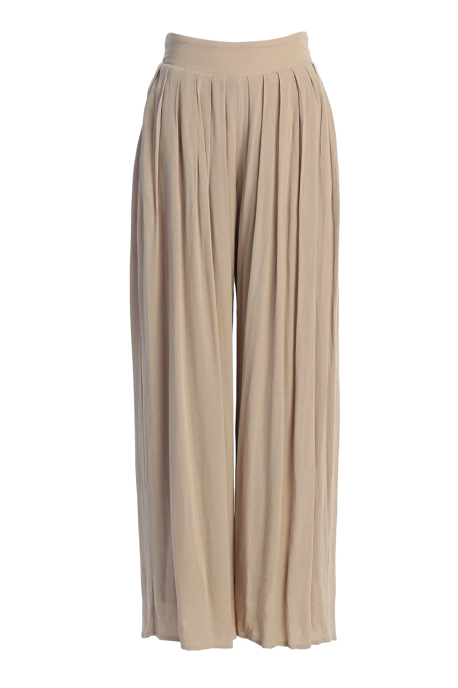 Beige After Sunset Pleated Pants