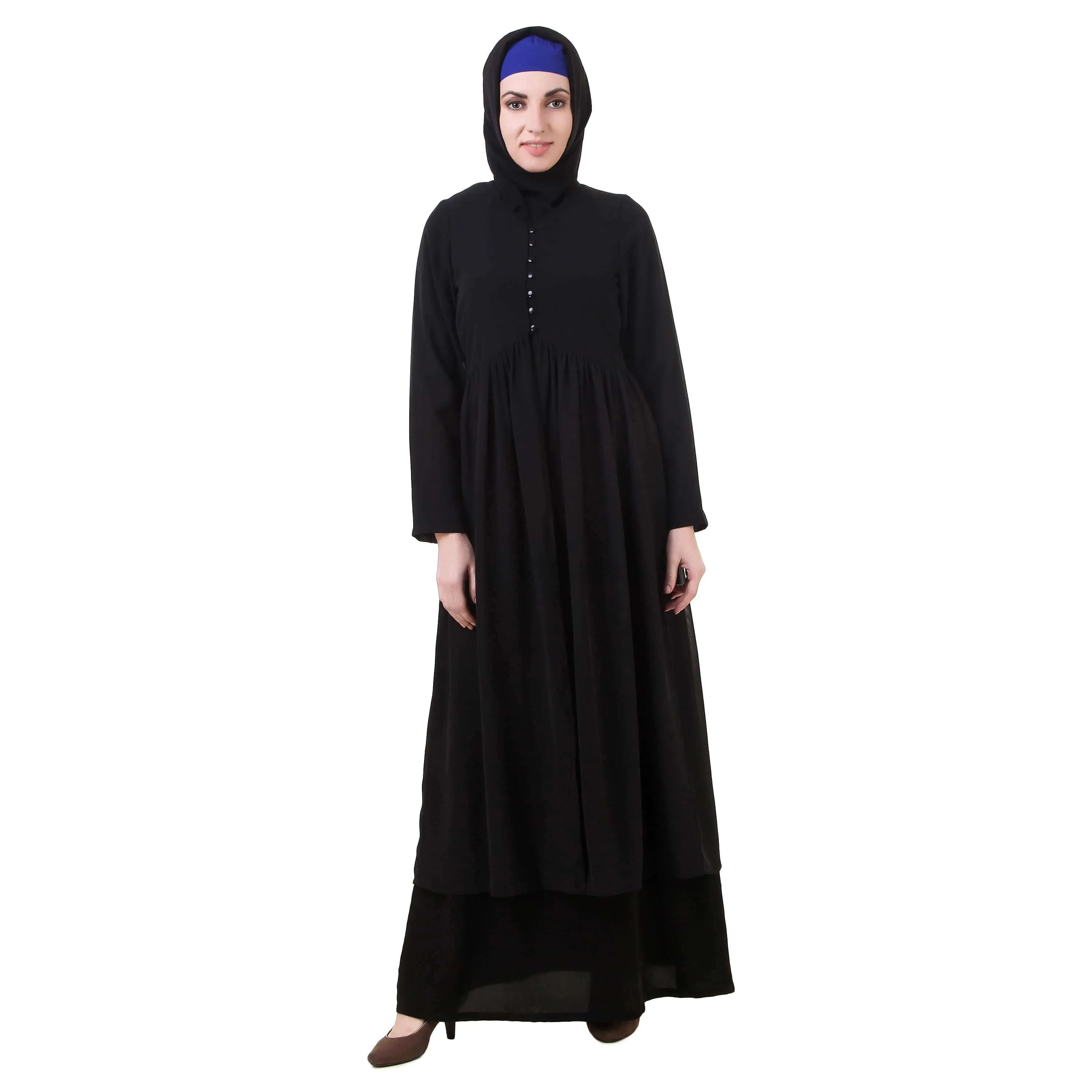 Black Nida and Georgette Abaya AY-710