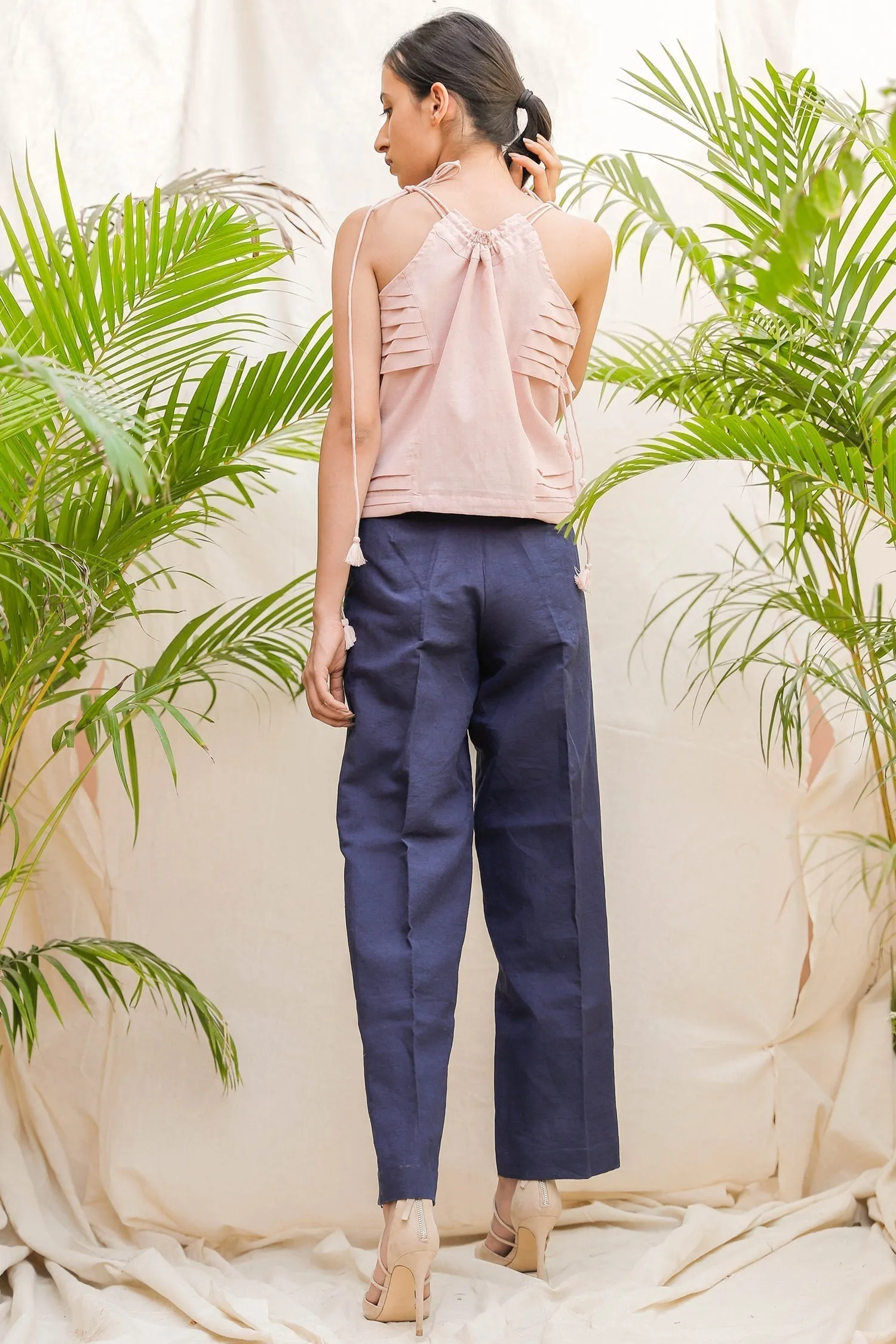 Blue linen Trousers