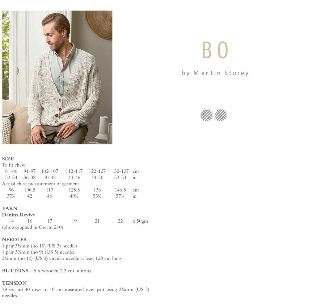 Bo Cardigan in Rowan Denim Revive - Digital Version