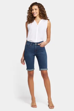 Denim five-pocket shorts