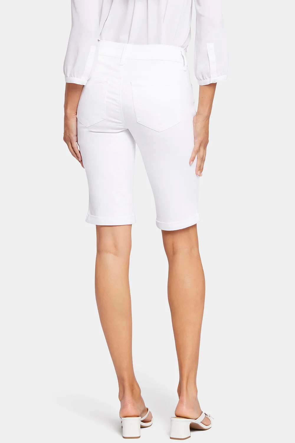 Briella 11 Inch Denim Shorts - Optic White