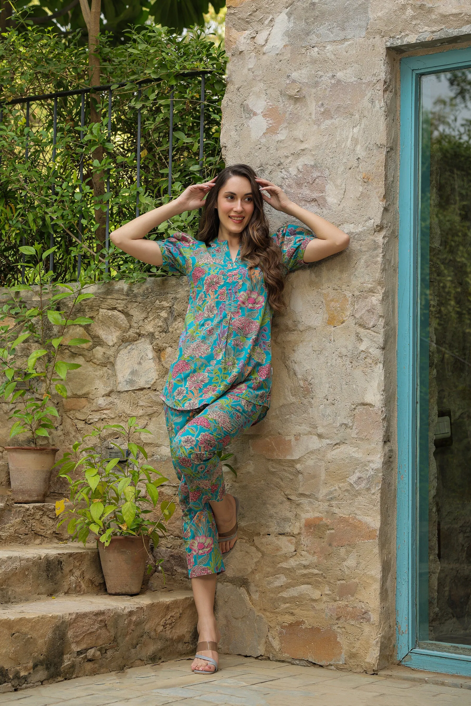 Caribbean escape cotton co-ord set