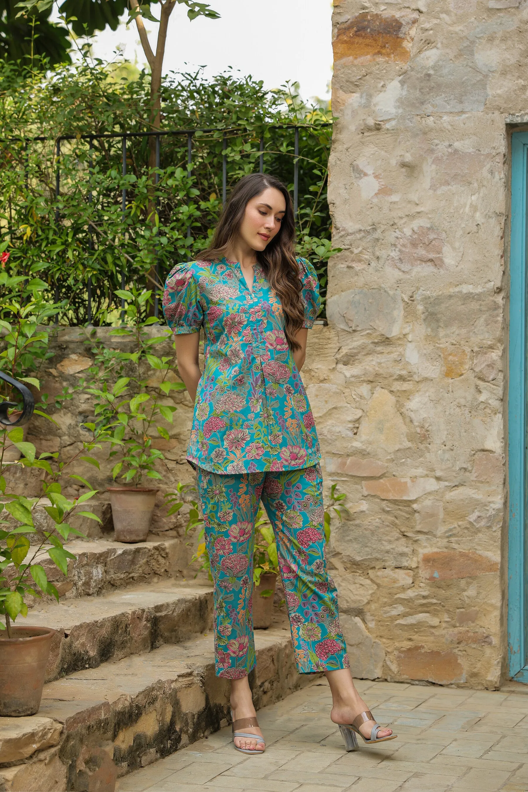Caribbean escape cotton co-ord set