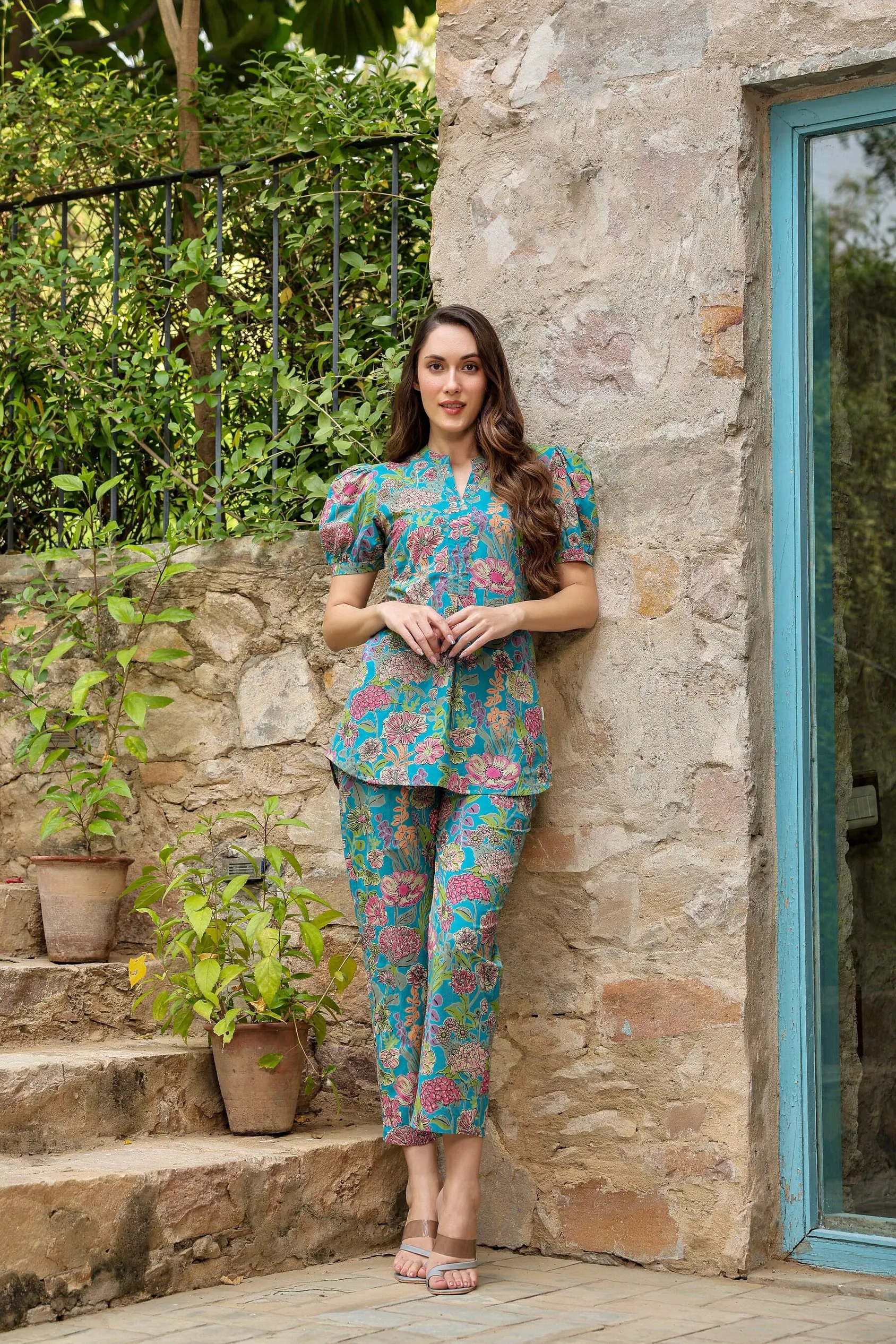 Caribbean escape cotton co-ord set
