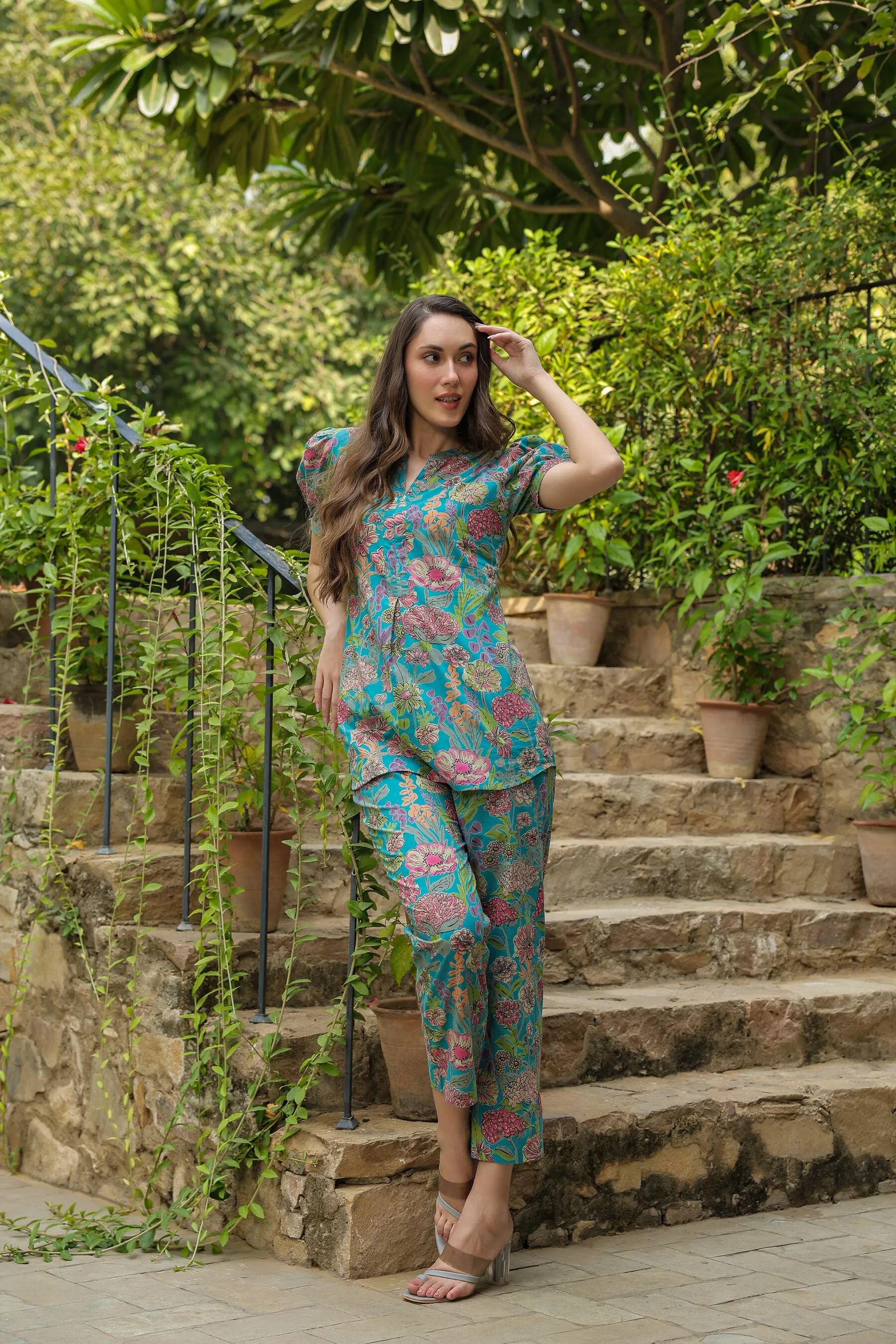 Caribbean escape cotton co-ord set