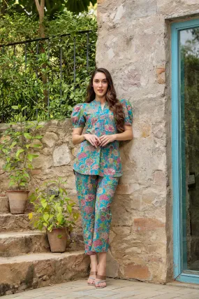 Caribbean escape cotton co-ord set