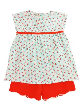Cherries Girl's Short Set