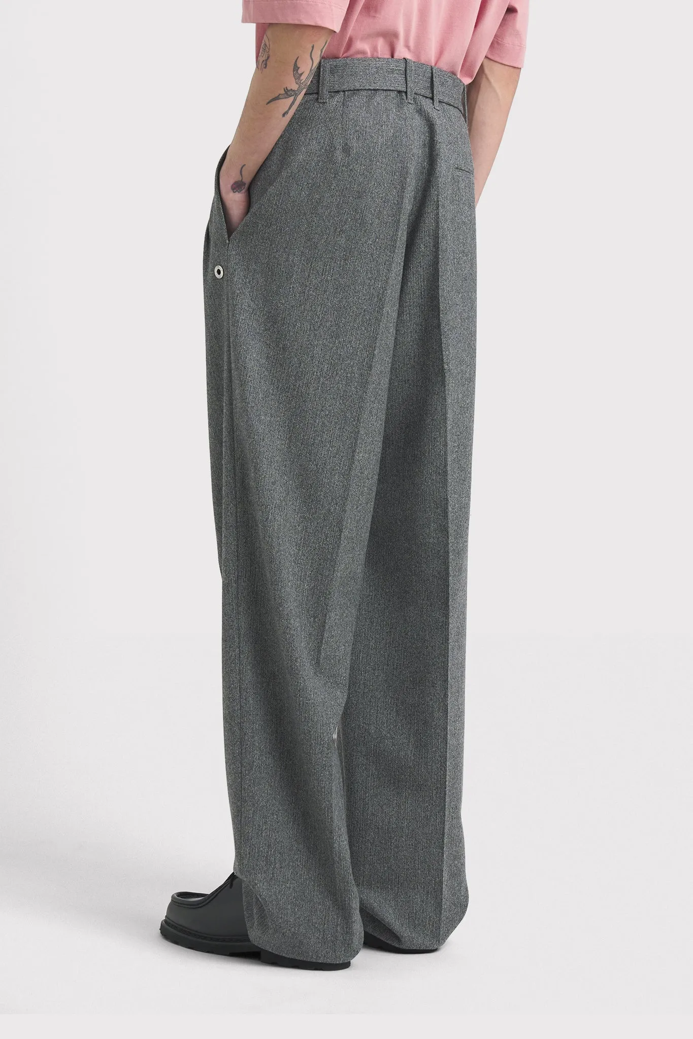 COOPER FLANNEL HEATHER GREY