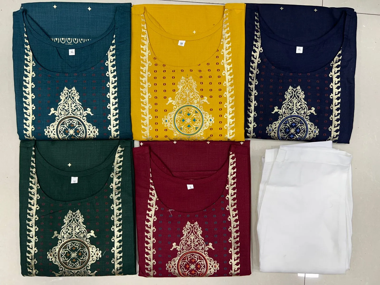 Couple Twinning Dresses Kurta Pajama & Kurti Pants With Dupatta Combo Set