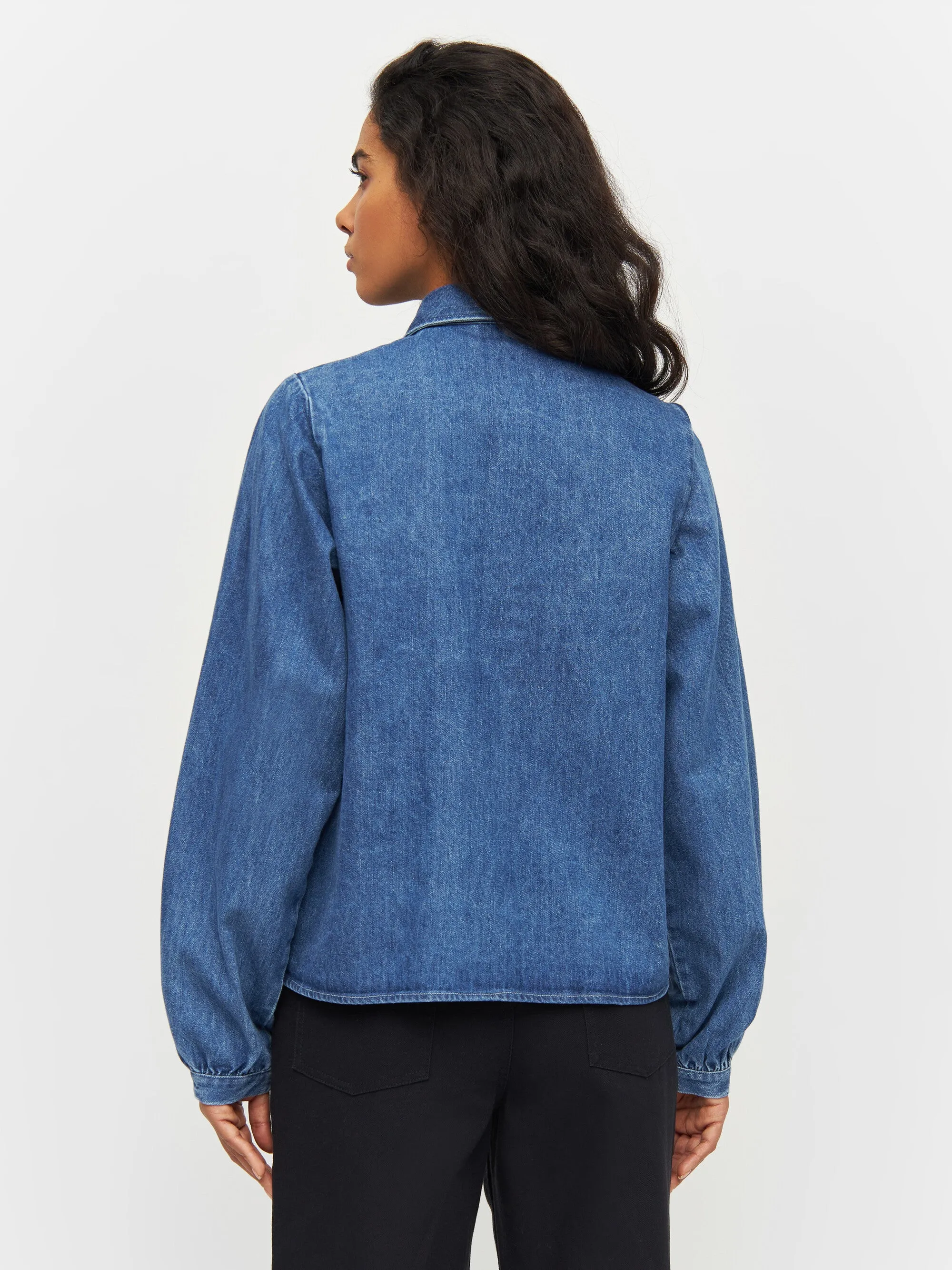 Denim A-shape shirt - Vintage Indigo