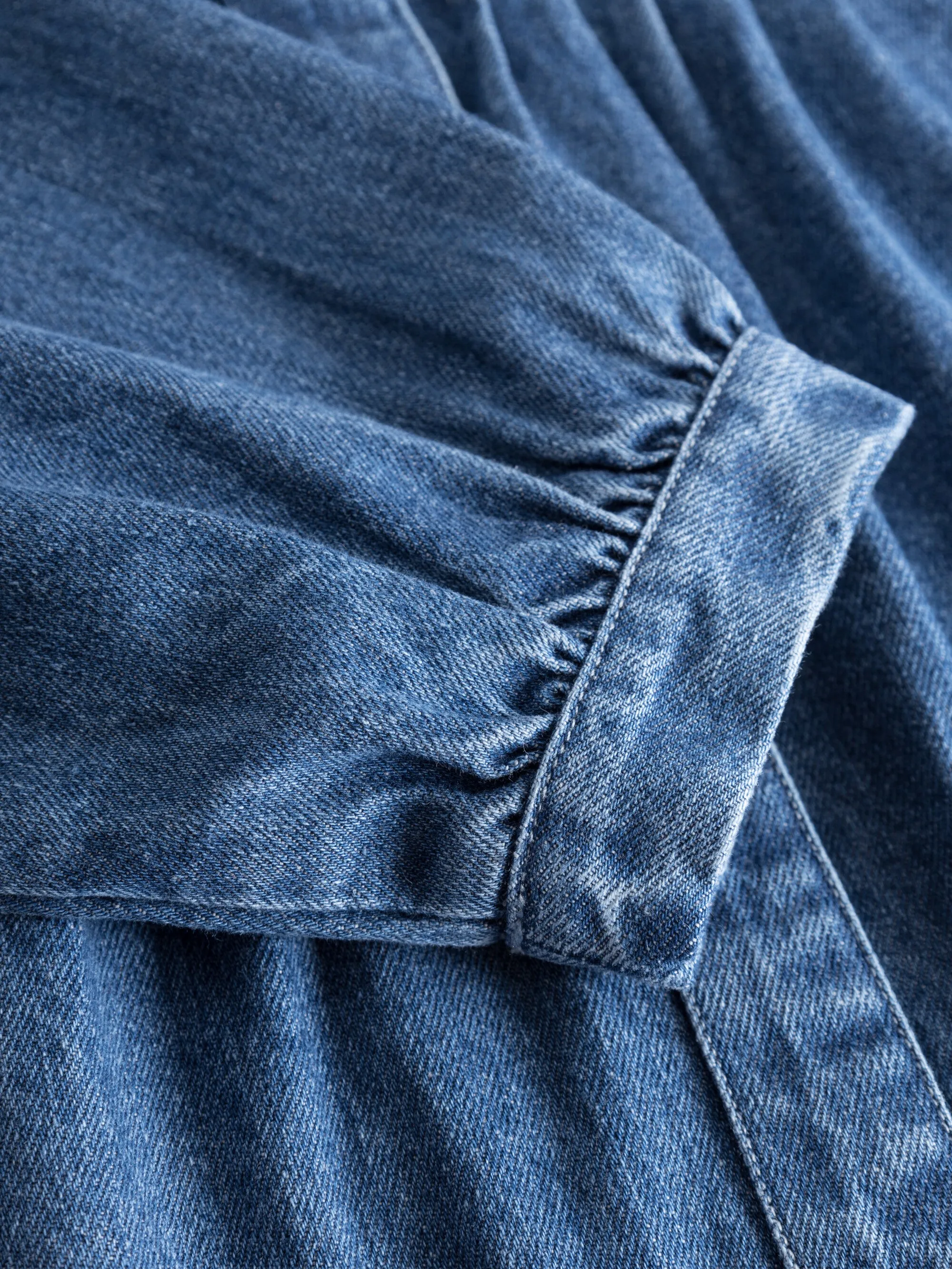 Denim A-shape shirt - Vintage Indigo
