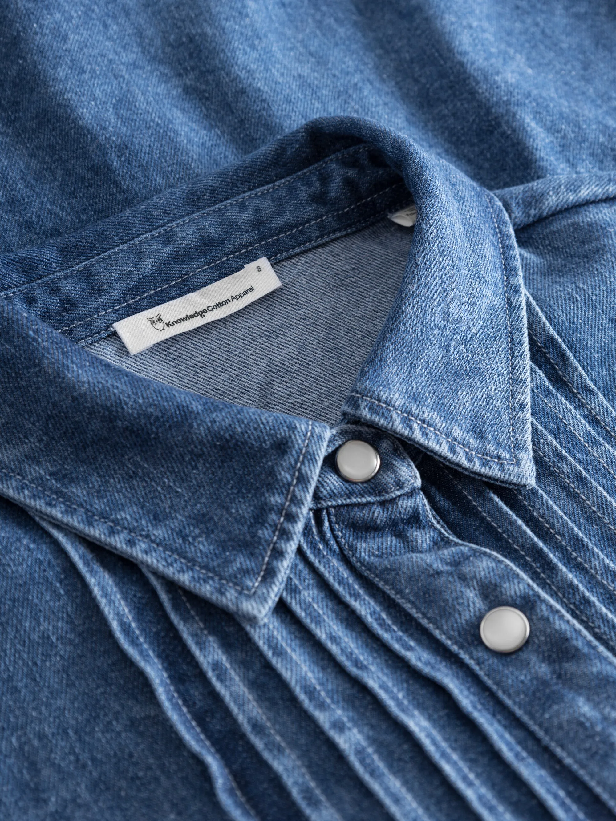 Denim A-shape shirt - Vintage Indigo
