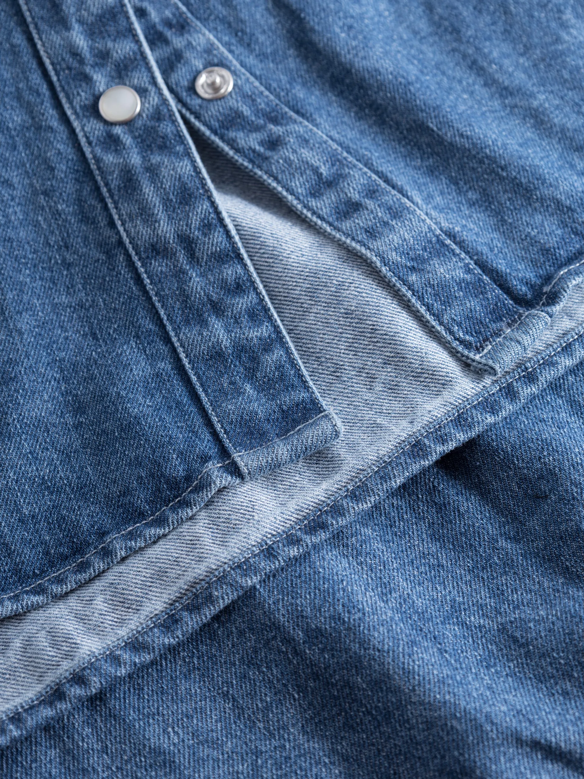 Denim A-shape shirt - Vintage Indigo