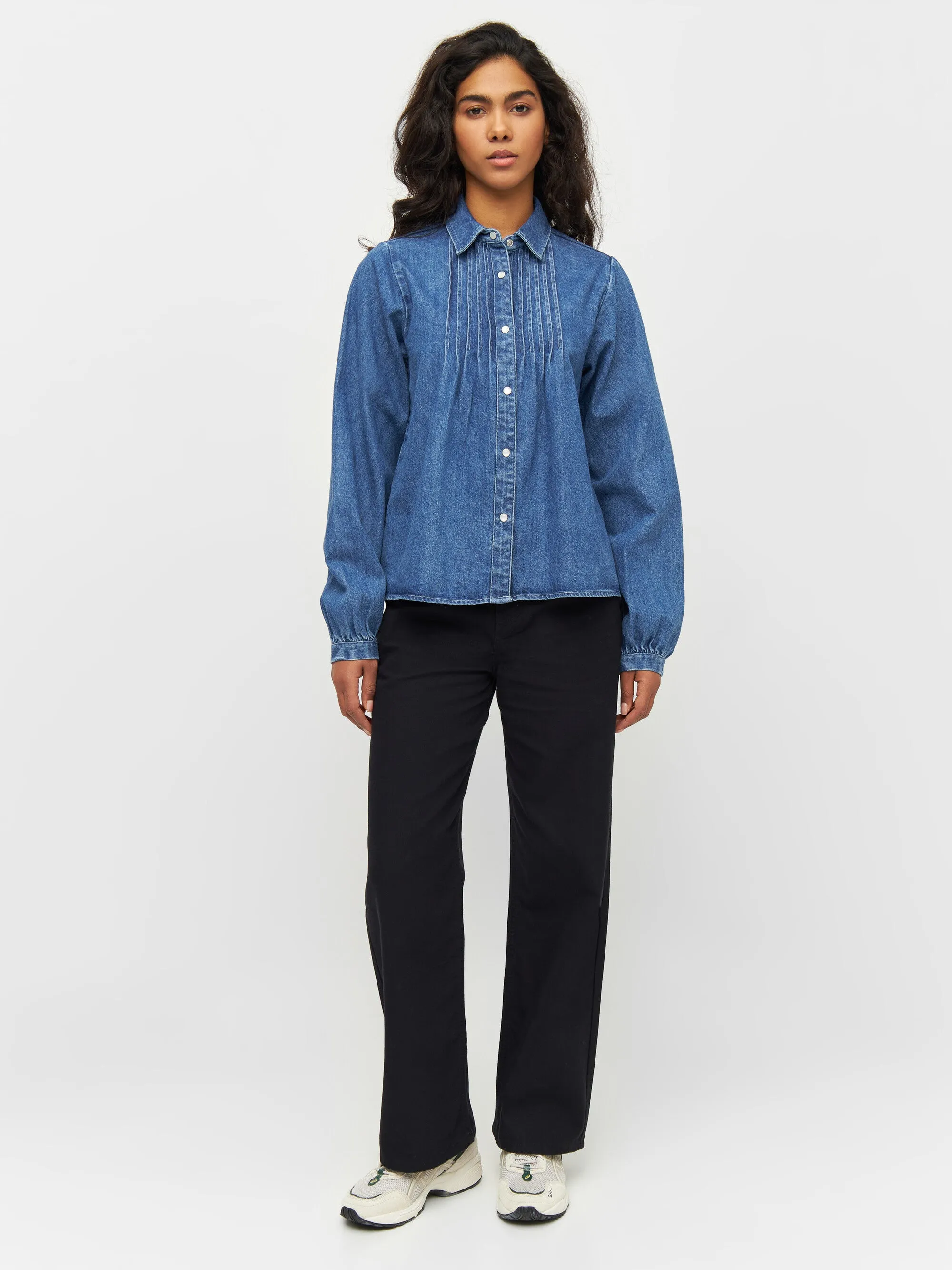 Denim A-shape shirt - Vintage Indigo