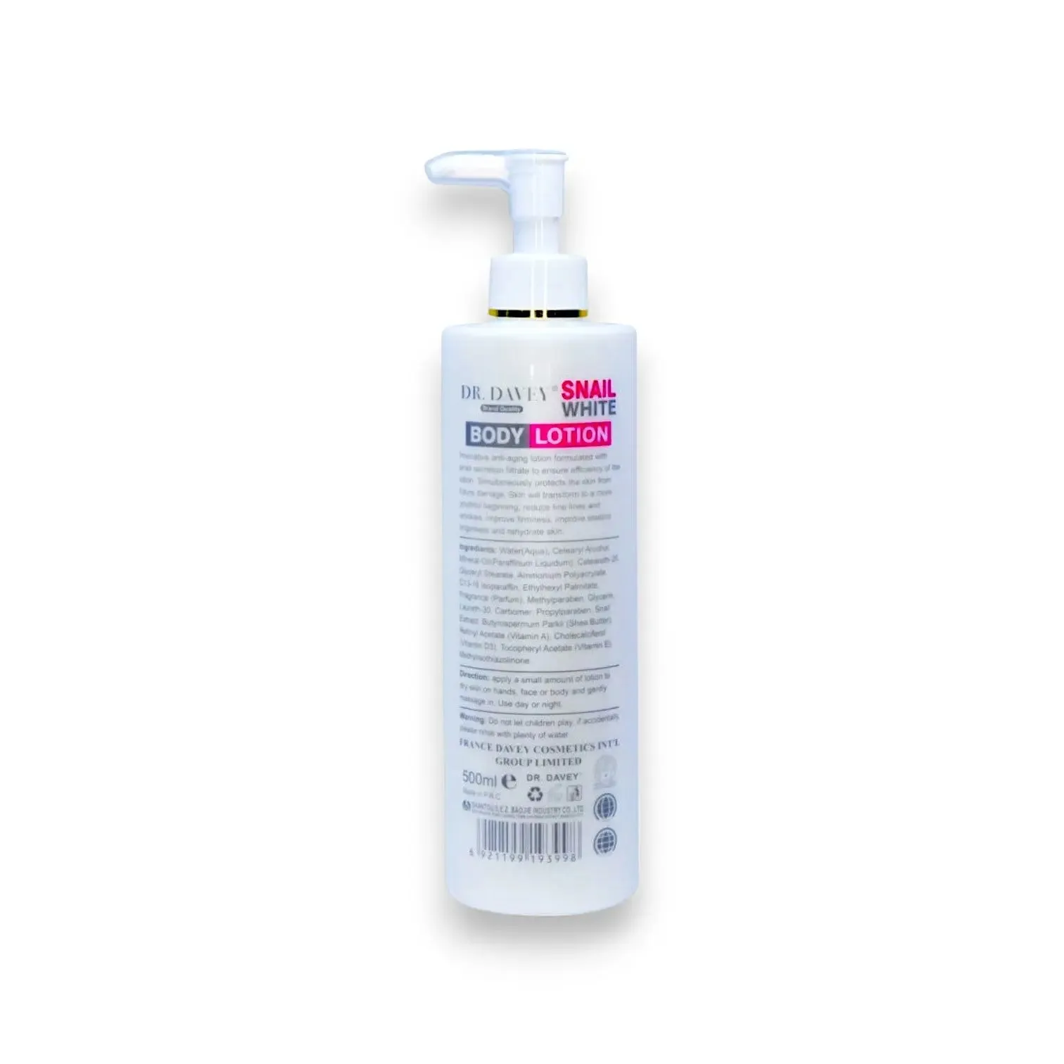 Dr Davey Snail White Body Lotion 500ml
