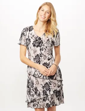 Floral Bodre Tier Dress