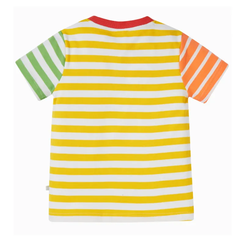 Frugi Hotchpotch Applique T-shirt - Hotchpotch / Lobster