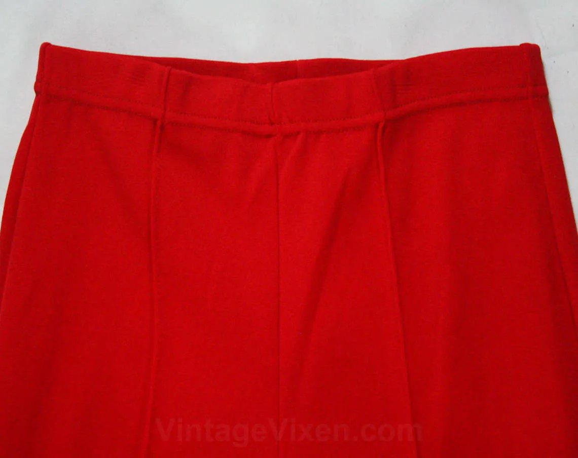 Girl's Size 6X Pants Outfit - 1970s Striped Shirt & Red Pant - 70s Girls Long Sleeved Top - TV Sitcom Style - Stretchorama - NOS Deadstock