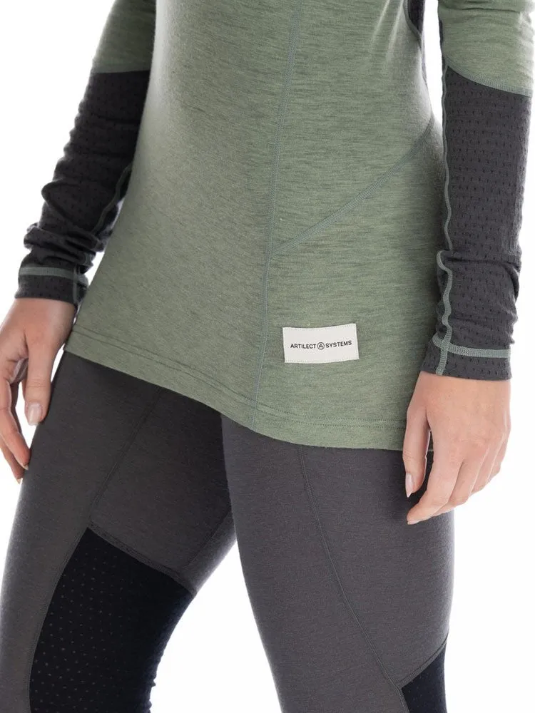 Goldhill 125 Zoned Crew Top - Sea Spray/Ash