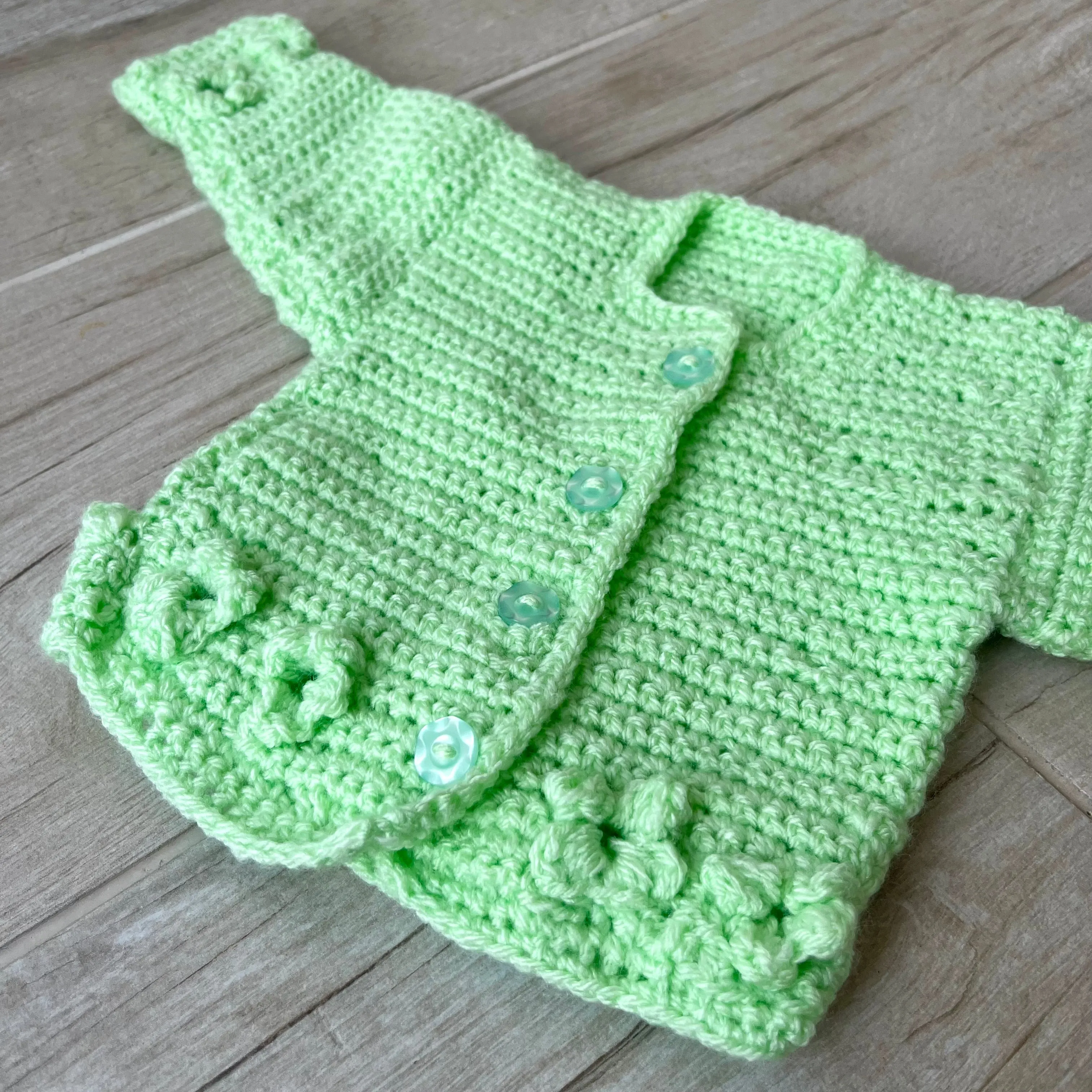 Green Baby Cardigan