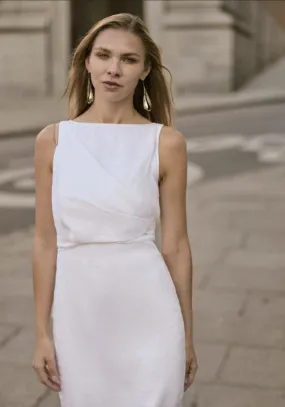 Italian White Linen Women's Full Dress
