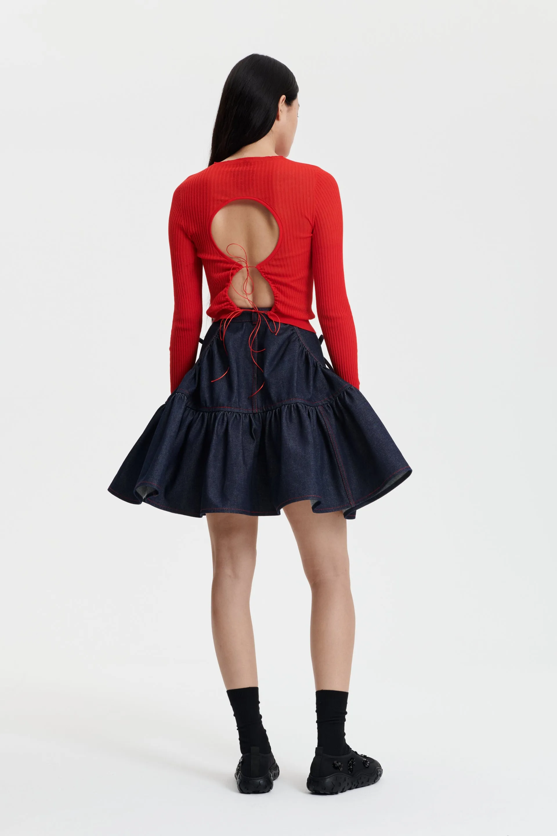 JAYLA | TOP LIGHTWEIGHT KNIT POPPY RED