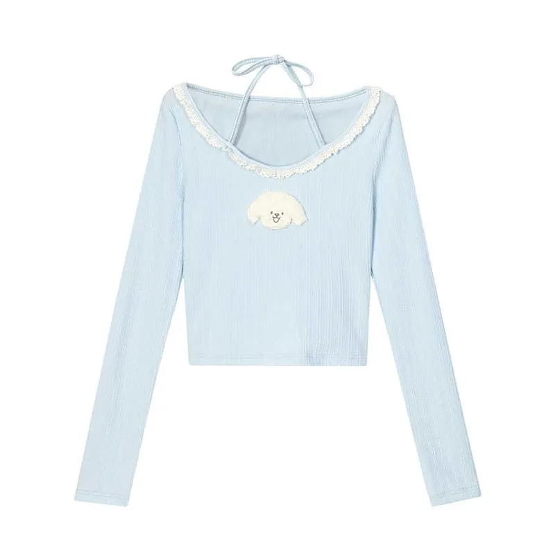 Kawaii Sweet Pure Desire Style Cartoon Puppy T-shirt