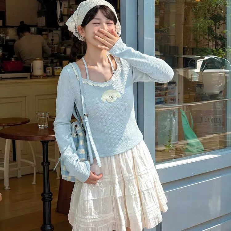 Kawaii Sweet Pure Desire Style Cartoon Puppy T-shirt