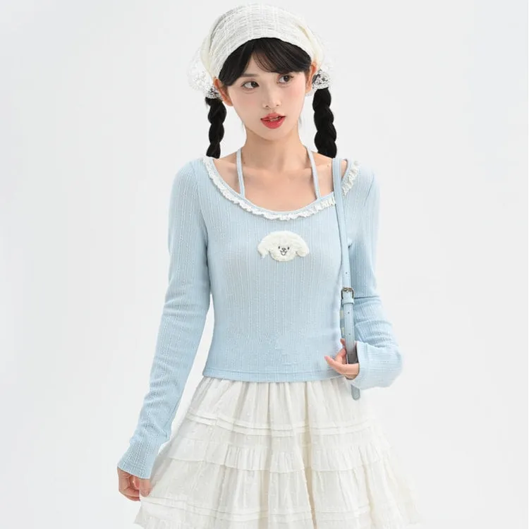 Kawaii Sweet Pure Desire Style Cartoon Puppy T-shirt