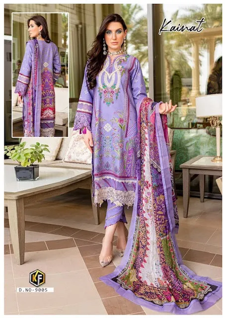 Keval Kainat Vol-9 Series 9001-9006 Pure Cotton Printed Suit (395x06)