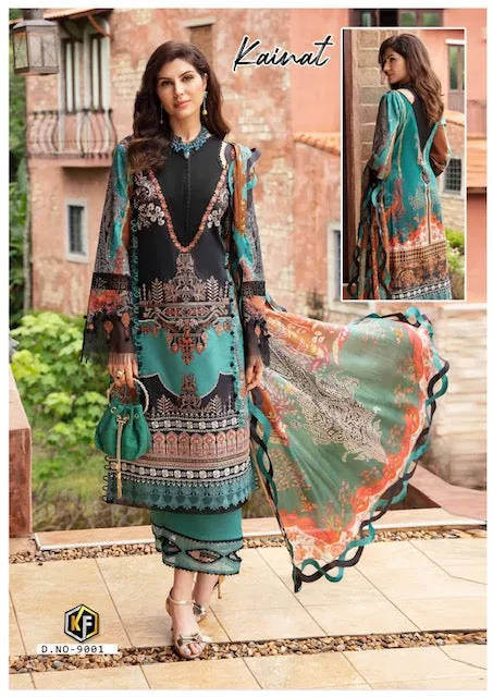 Keval Kainat Vol-9 Series 9001-9006 Pure Cotton Printed Suit (395x06)