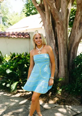 Denim A-line short dress