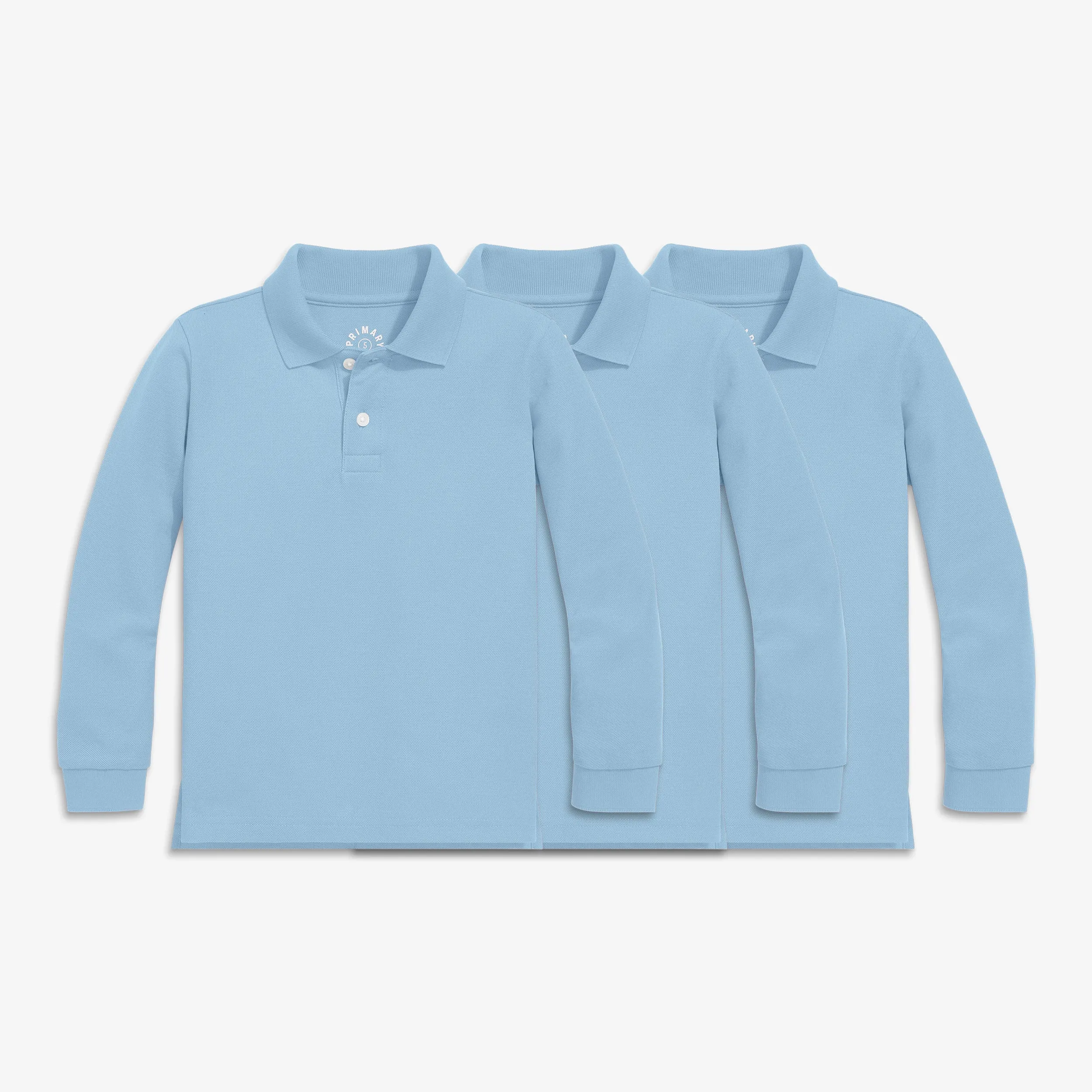 Long sleeve pique polo 3-pack seasonal