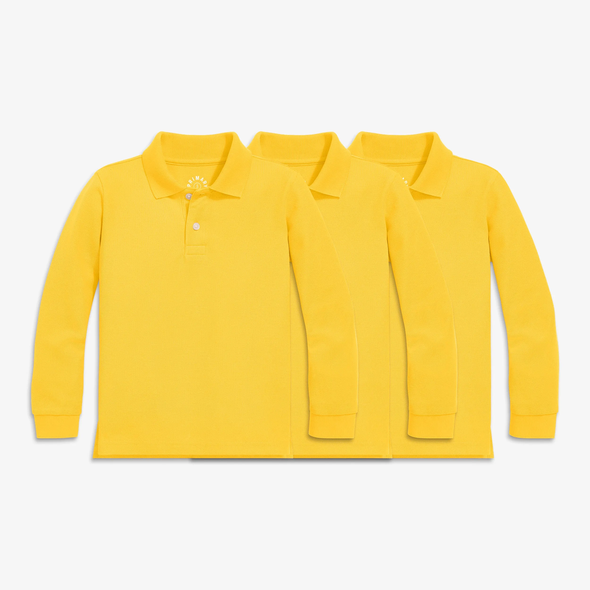 Long sleeve pique polo 3-pack seasonal