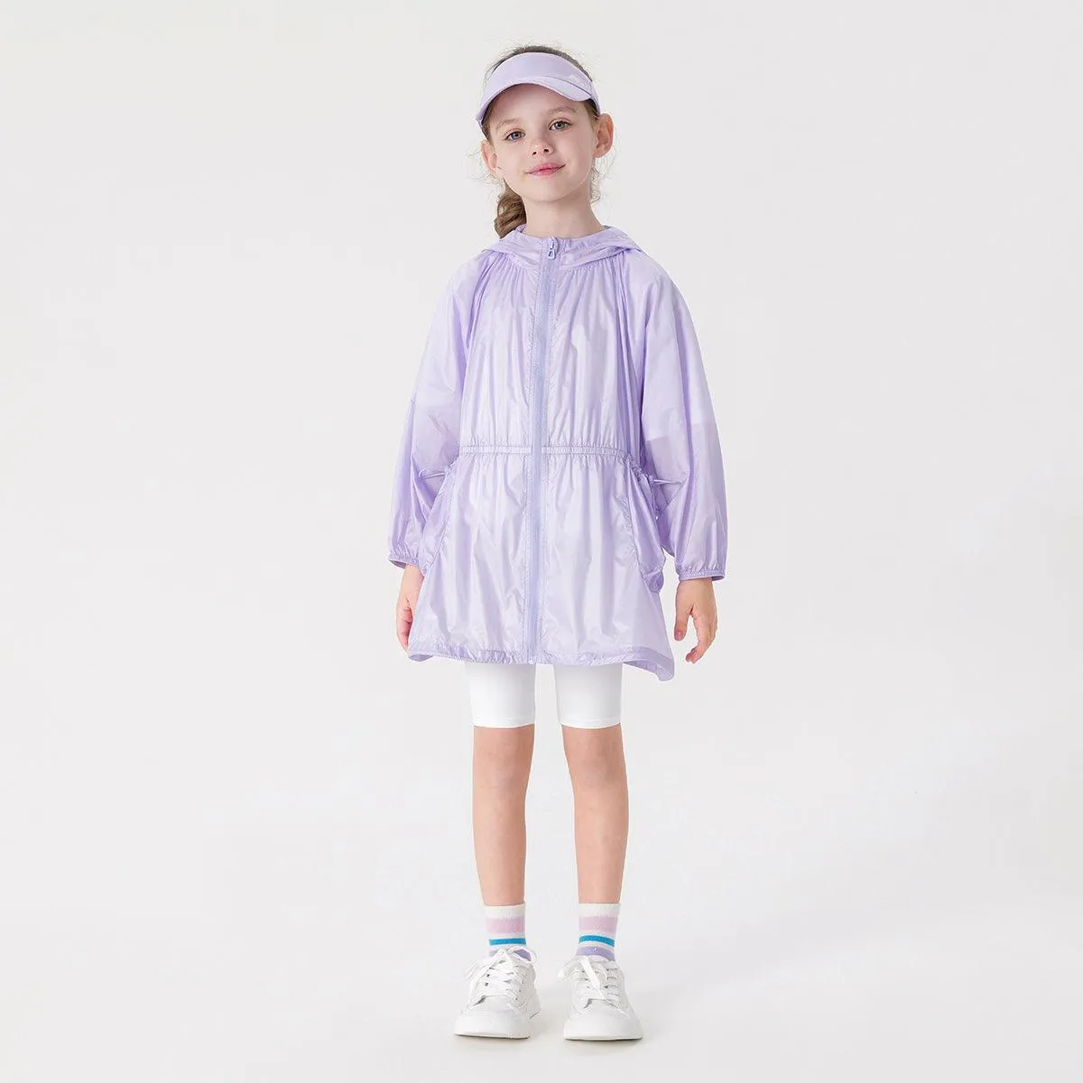 MARC & JANIE Girls  Lightweight Hooded Sun Protection Jacket 240828