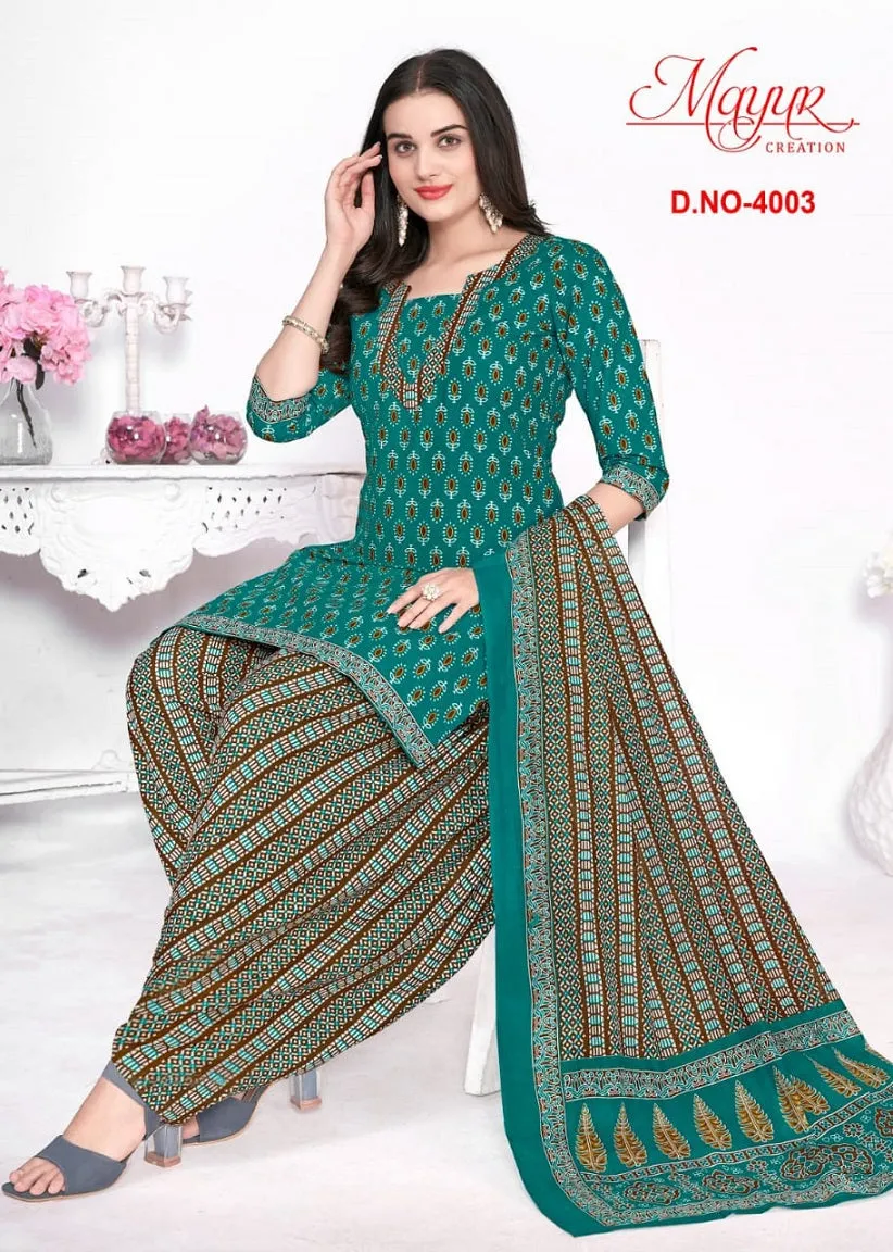 Mayur Gamthi vol 4 Cotton with Printed Regular wear Dress material (370x10)