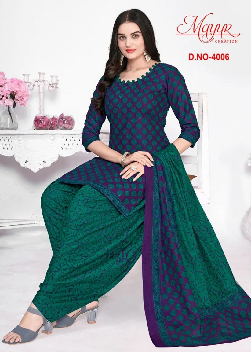 Mayur Gamthi vol 4 Cotton with Printed Regular wear Dress material (370x10)