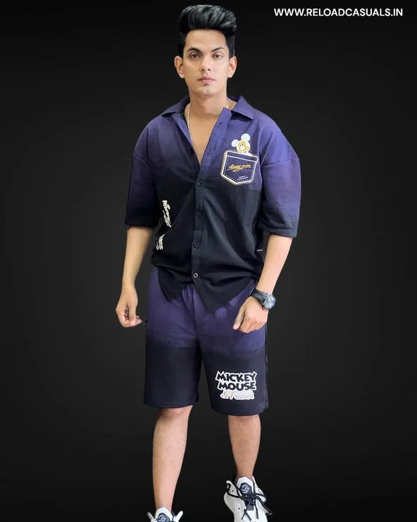Micky Dual Color Shorts Set - Combo
