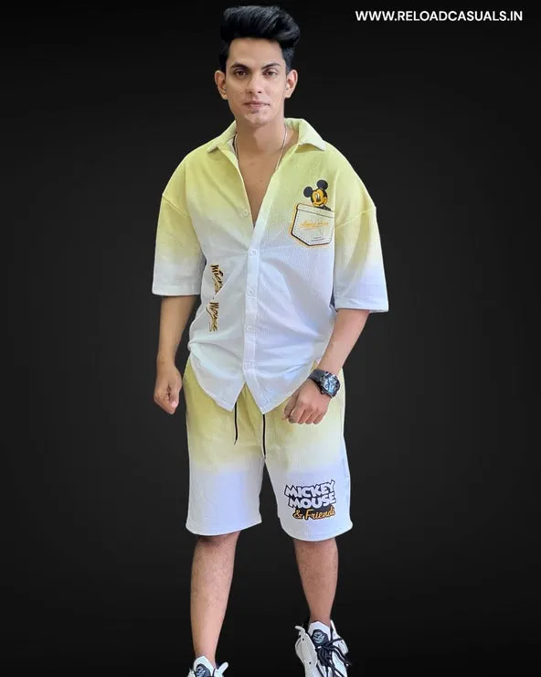 Micky Dual Color Shorts Set - Combo