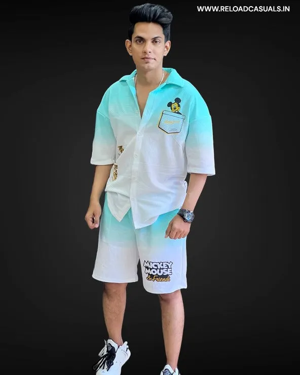 Micky Dual Color Shorts Set - Combo