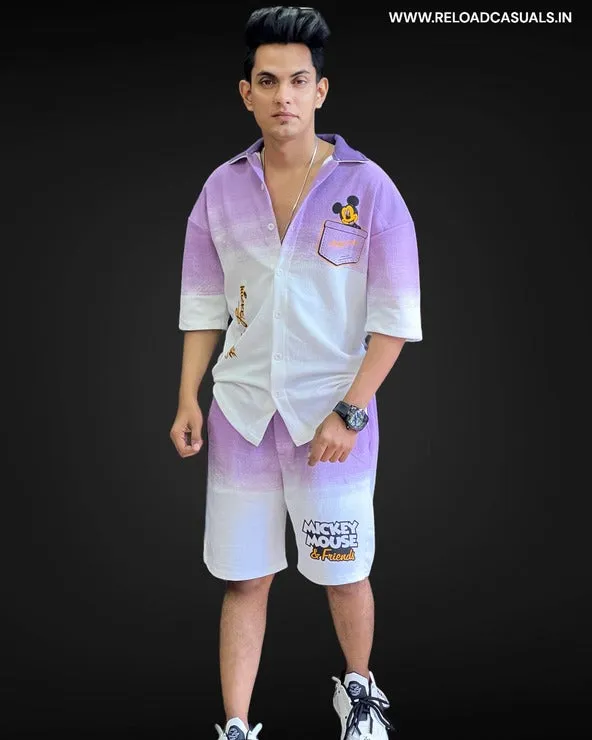 Micky Dual Color Shorts Set - Combo