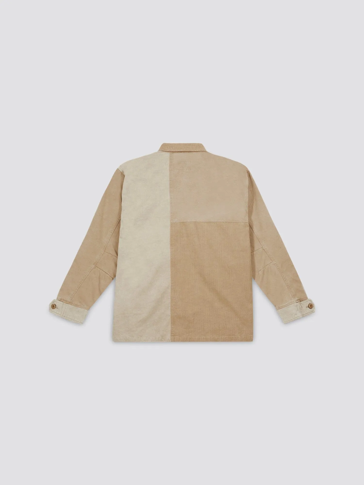 MIXED MEDIA SHIRT JACKET