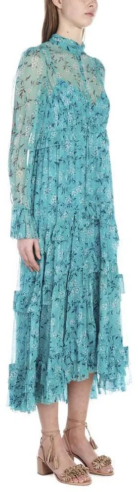 'Moncur' Gathered Frill Dress