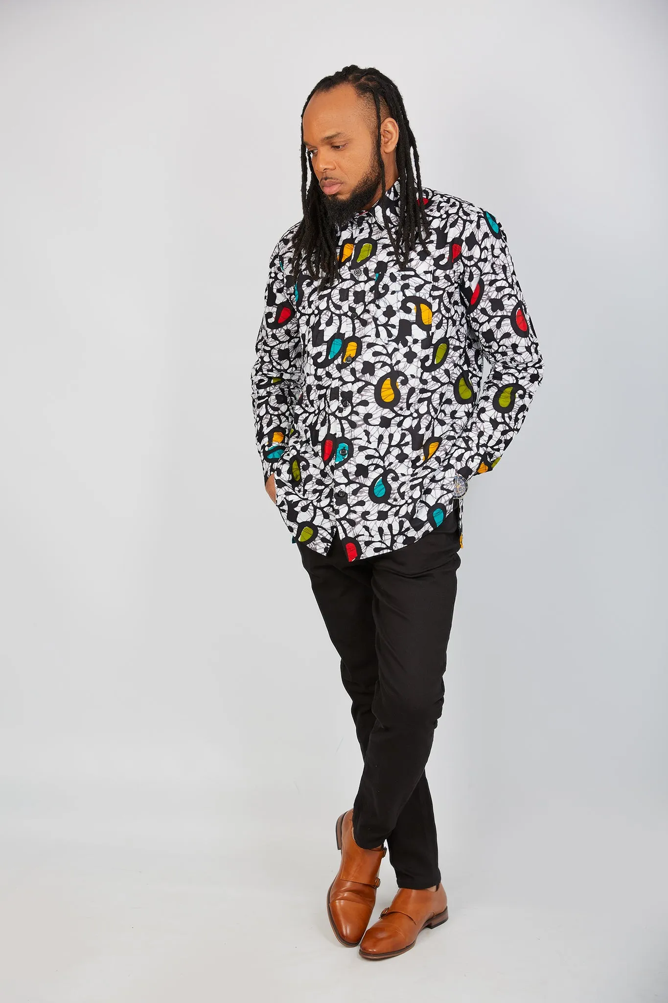New in African Print Shirt for Men - Iyke